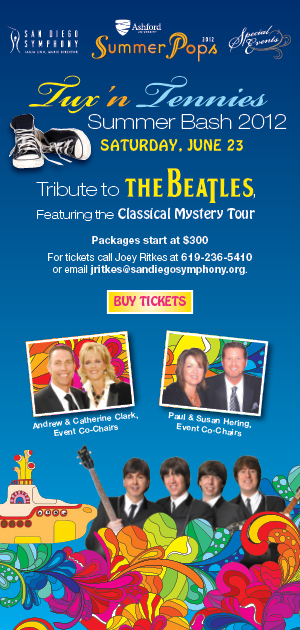 San Diego Symphony Ad for Tux 'N Tennies 2012